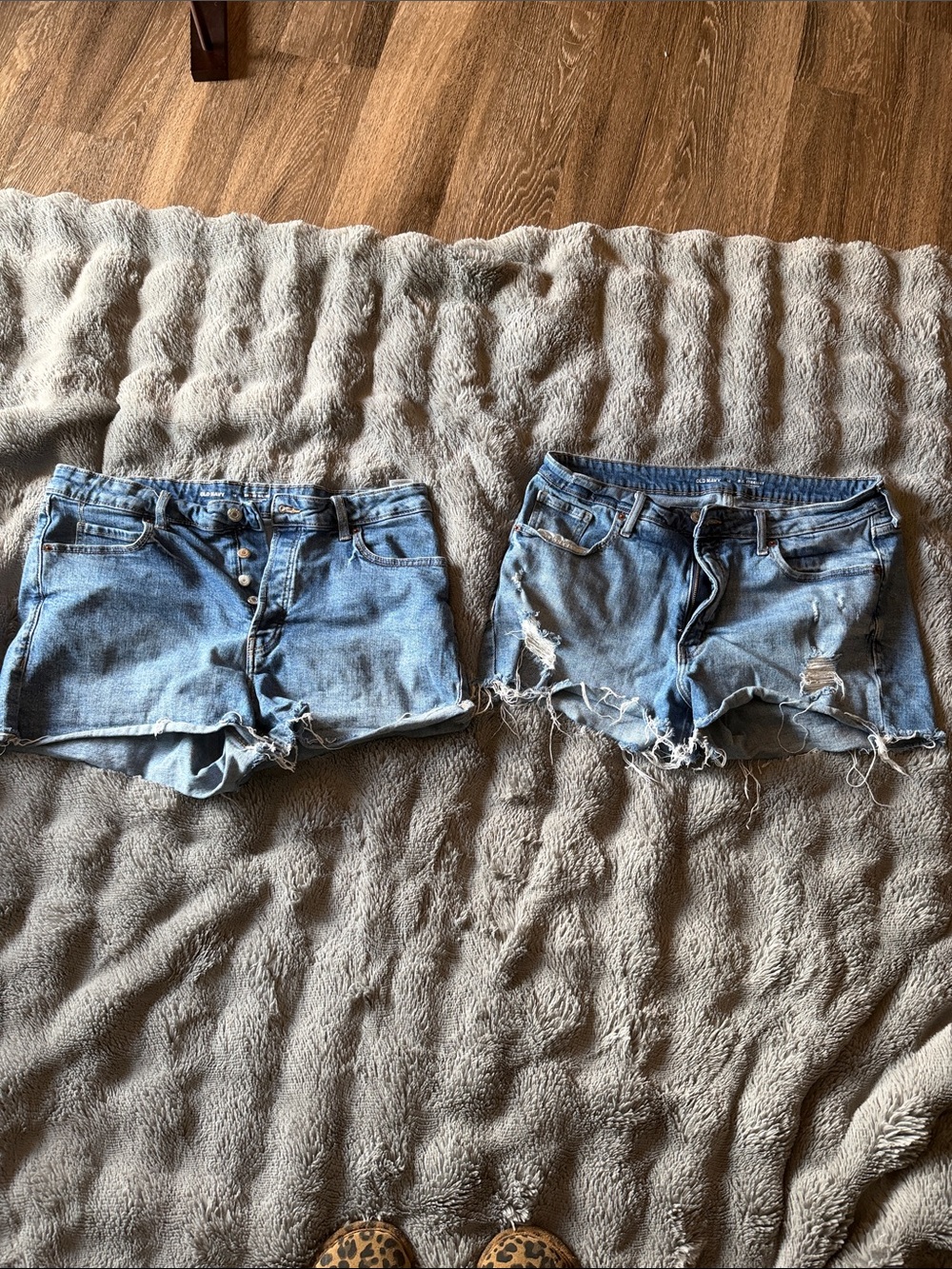 Old Navy Light Blue Distressed Denim Shorts Duo